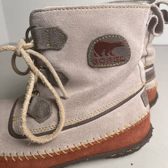 Sorel Women’s Size 8 Joplin Tan Suede Leather Lace Up Moccasin Boots NL1940-103 - Picture 13 of 15